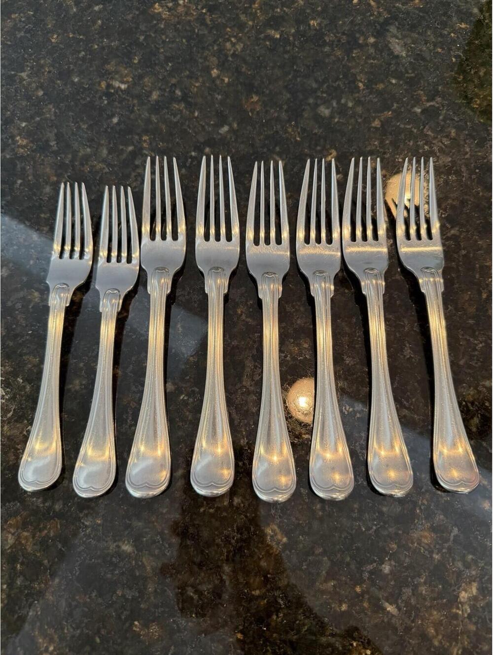 Dansk Classic Stainless 18/10 Flatware Forks Set Of 8 Made In Korea